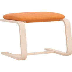 vidaXL Reposapiés de tela 51x41x40 cm Amarillo oscuro Online