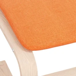 vidaXL Reposapiés de tela 51x41x40 cm Amarillo oscuro Online