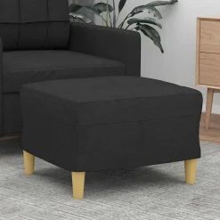 vidaXL Reposapiés de tela 60x50x41 cm Negro Online