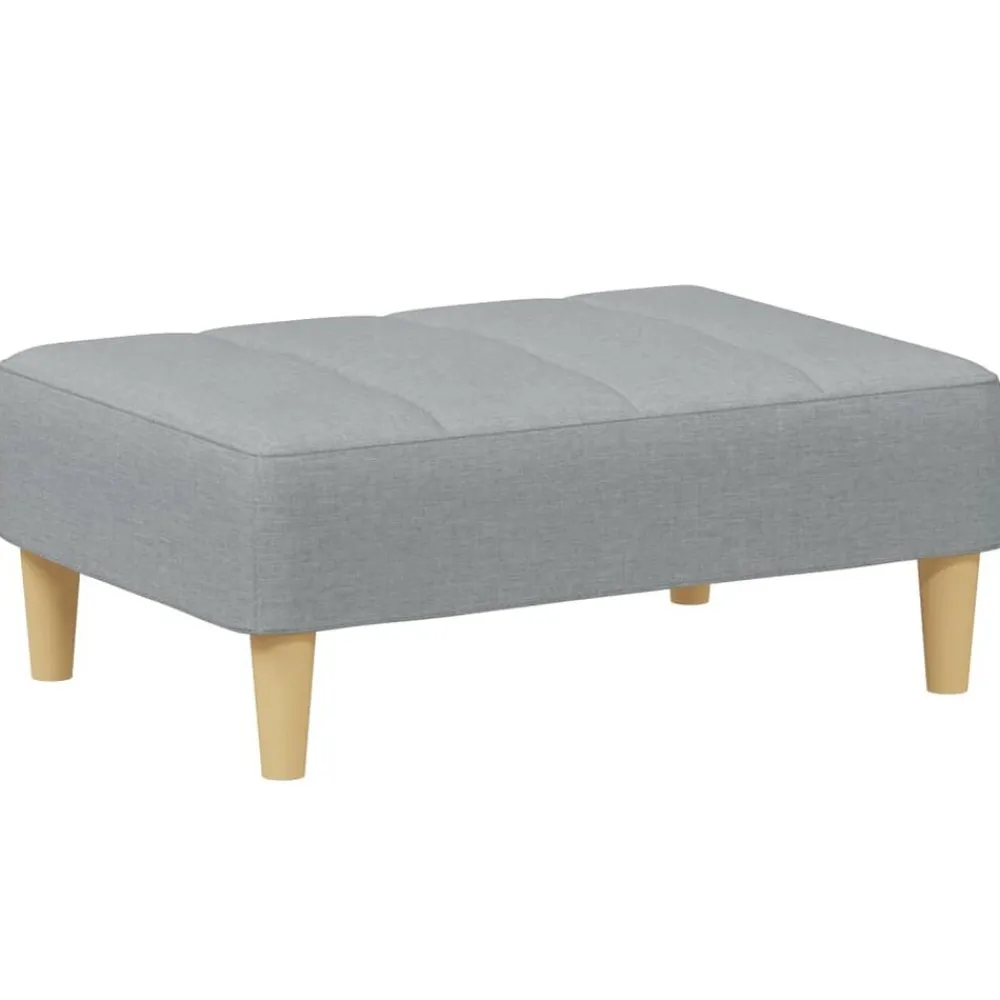 vidaXL Reposapiés de tela 77x55x31 cm Gris claro Hot