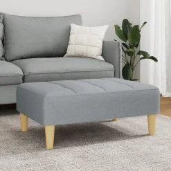 vidaXL Reposapiés de tela 77x55x31 cm Gris claro Hot