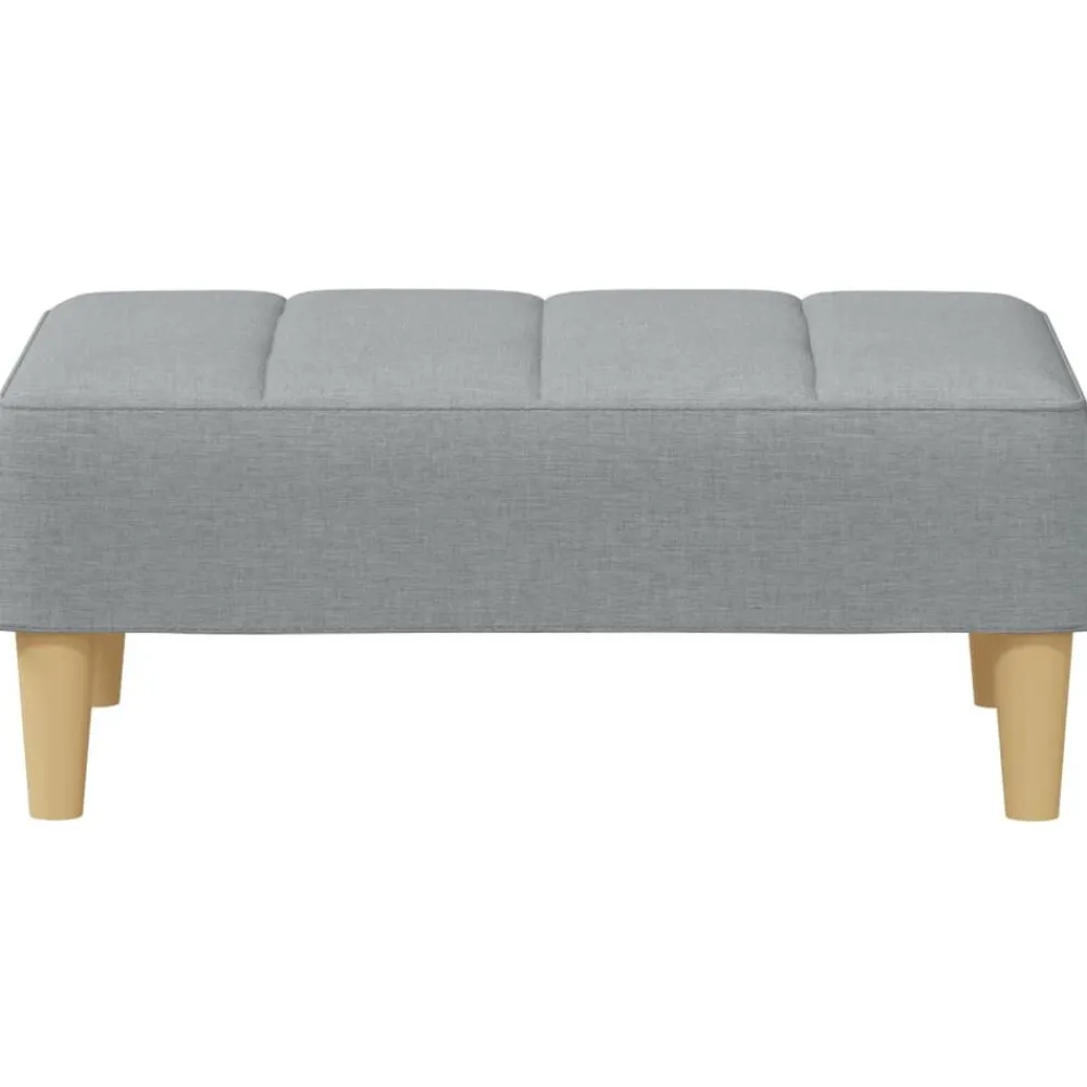 vidaXL Reposapiés de tela 77x55x31 cm Gris claro Hot