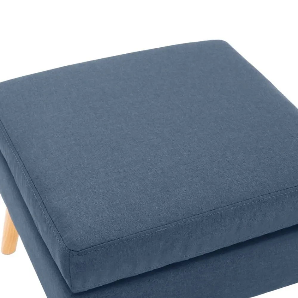 vidaXL Reposapiés de tela Azul New