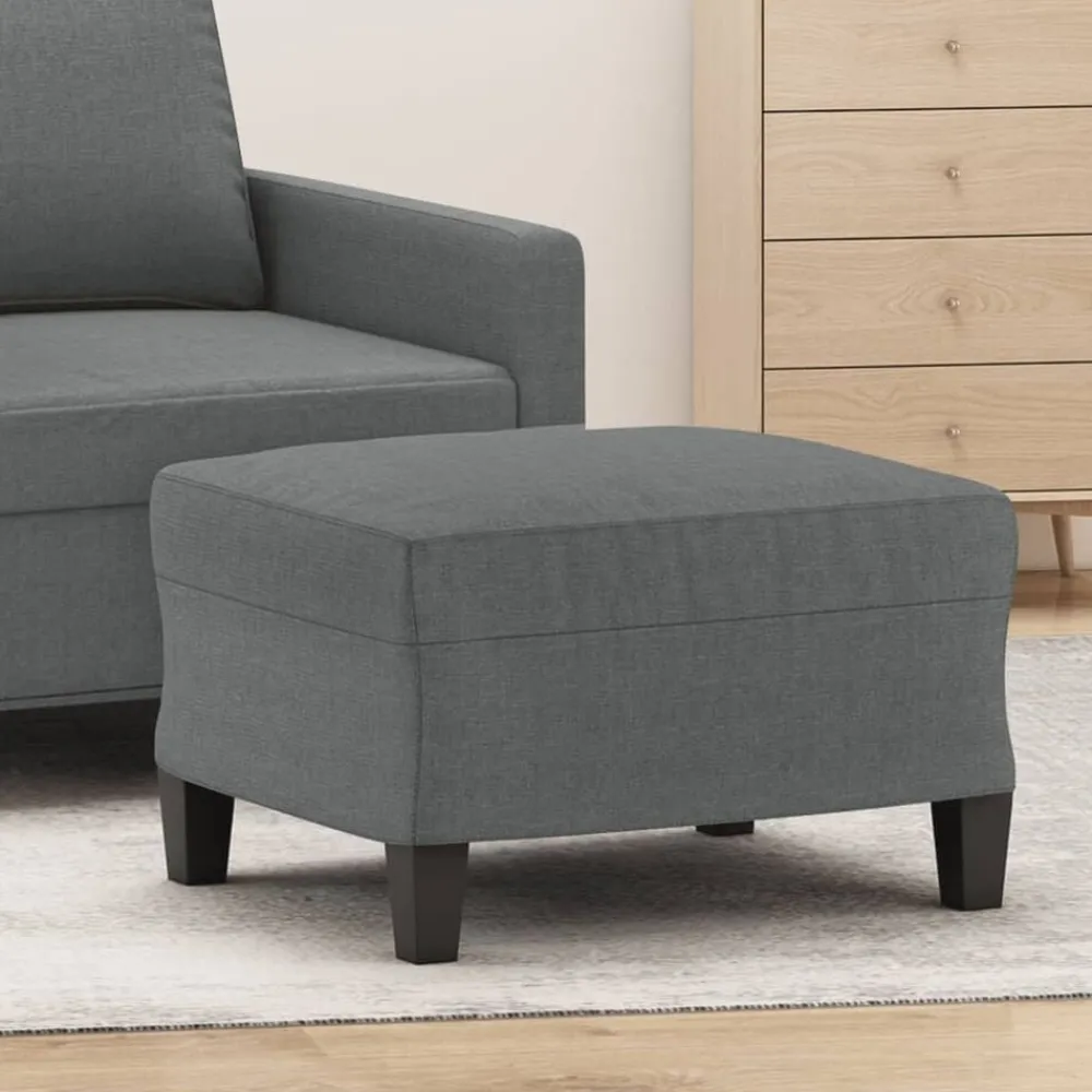 vidaXL Reposapiés de tela 60x50x41 cm Gris oscuro Best