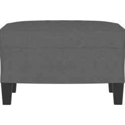 vidaXL Reposapiés de tela 60x50x41 cm Gris oscuro Best