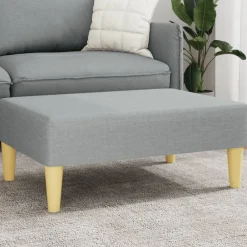 vidaXL Reposapiés de tela 77x55x31 cm Gris claro Best