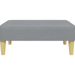 vidaXL Reposapiés de tela 77x55x31 cm Gris claro Best