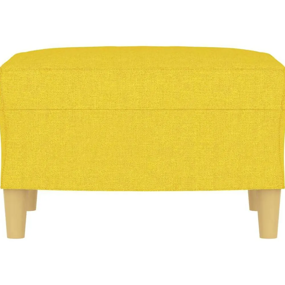 vidaXL Reposapiés de tela 60x50x41 cm Amarillo claro Online