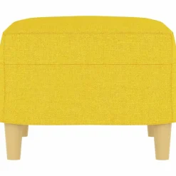 vidaXL Reposapiés de tela 60x50x41 cm Amarillo claro Online