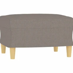 vidaXL Reposapiés de tela gris taupe 60x50x41 cm Taupé