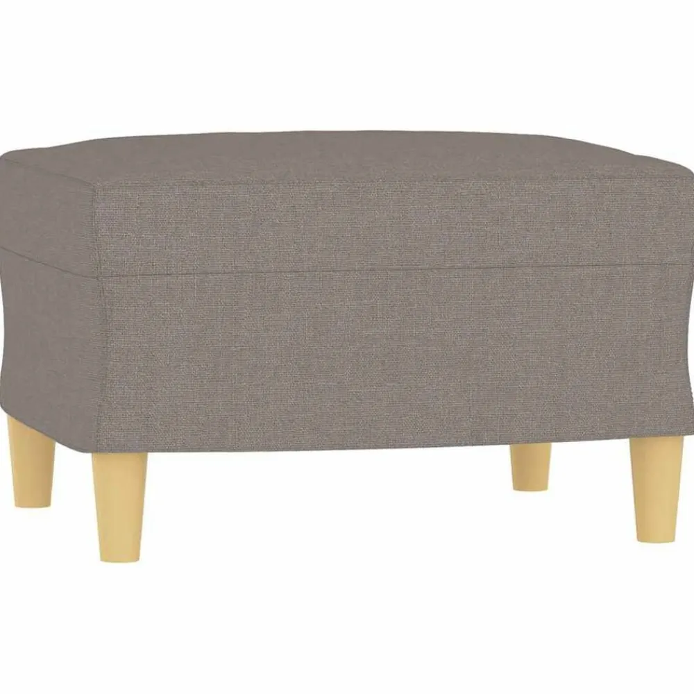 vidaXL Reposapiés de tela gris taupe 60x50x41 cm Taupé