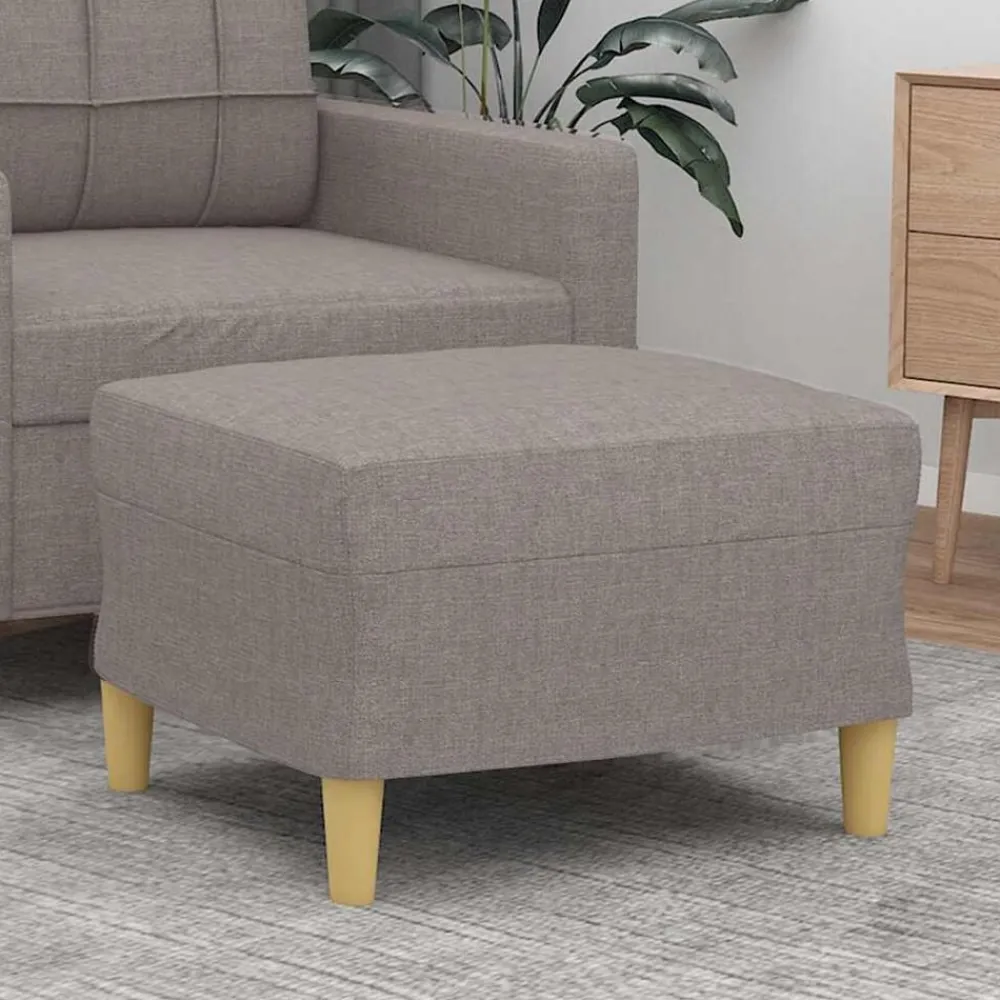 vidaXL Reposapiés de tela gris taupe 60x50x41 cm Taupé
