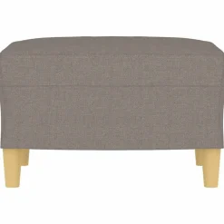 vidaXL Reposapiés de tela gris taupe 60x50x41 cm Taupé