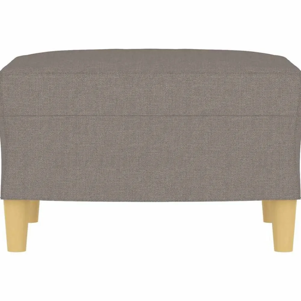 vidaXL Reposapiés de tela gris taupe 60x50x41 cm Taupé