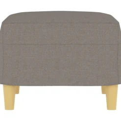 vidaXL Reposapiés de tela gris taupe 60x50x41 cm Taupé