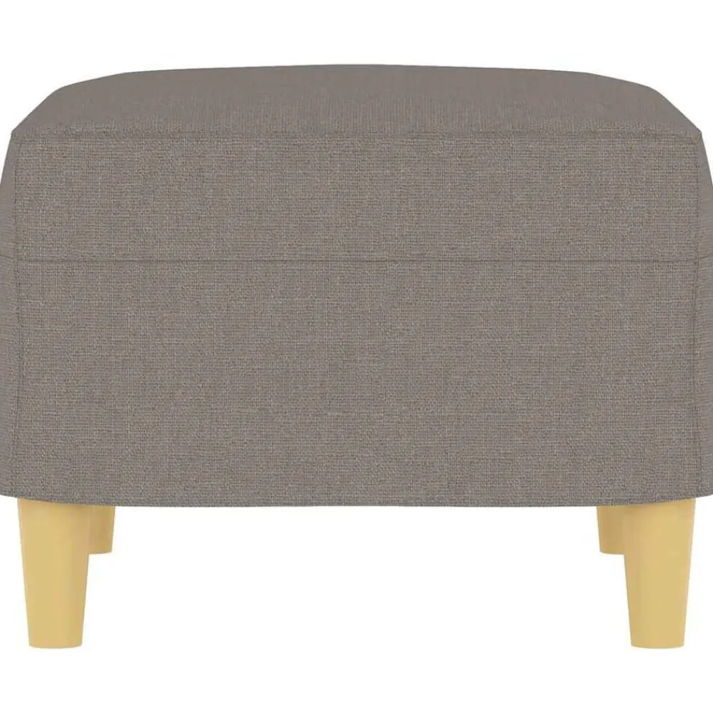 vidaXL Reposapiés de tela gris taupe 60x50x41 cm Taupé