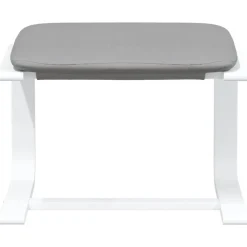 vidaXL Otomanas-Reposapiés de tela gris claro 51x41x40 cm