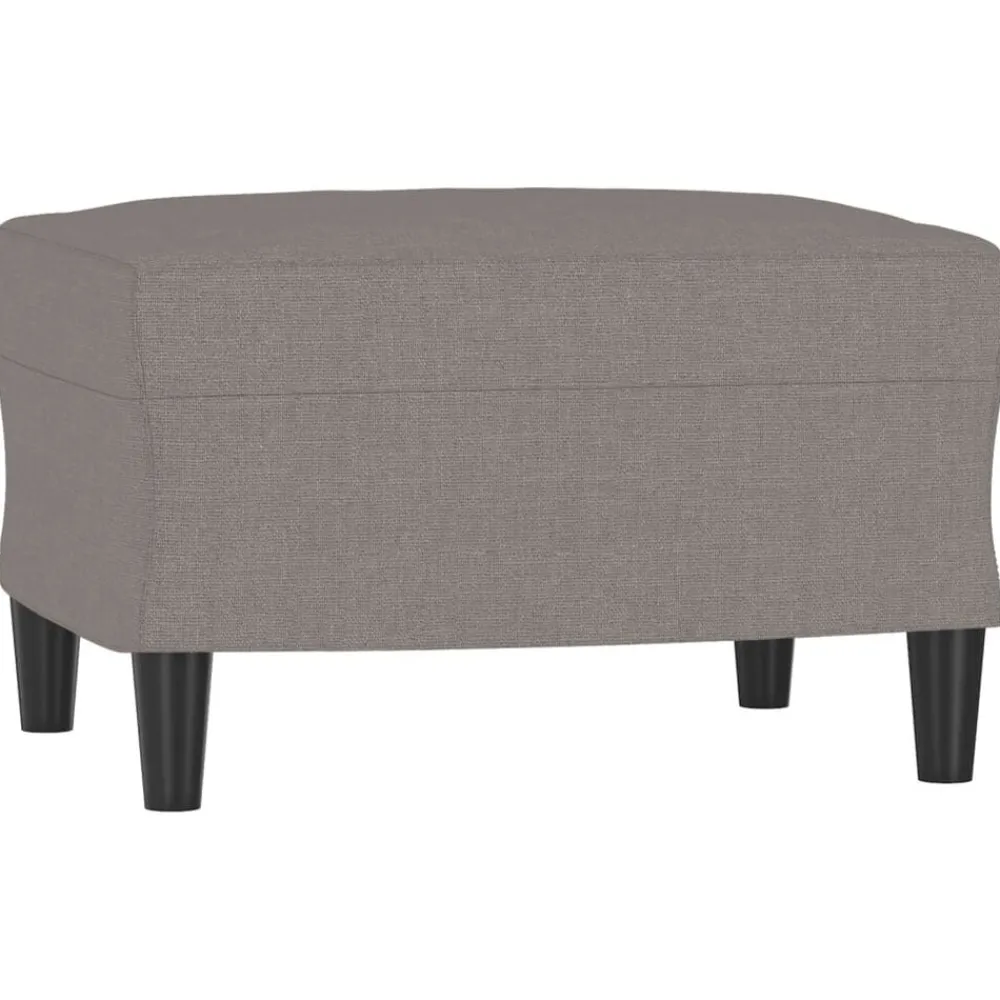 vidaXL Reposapiés de tela gris taupe 60x50x41 cm Taupé Best