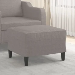 vidaXL Reposapiés de tela gris taupe 60x50x41 cm Taupé Best