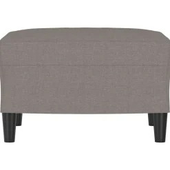 vidaXL Reposapiés de tela gris taupe 60x50x41 cm Taupé Best