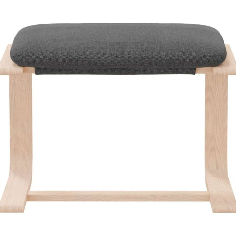 vidaXL Reposapiés de tela 51x41x40 cm Gris oscuro