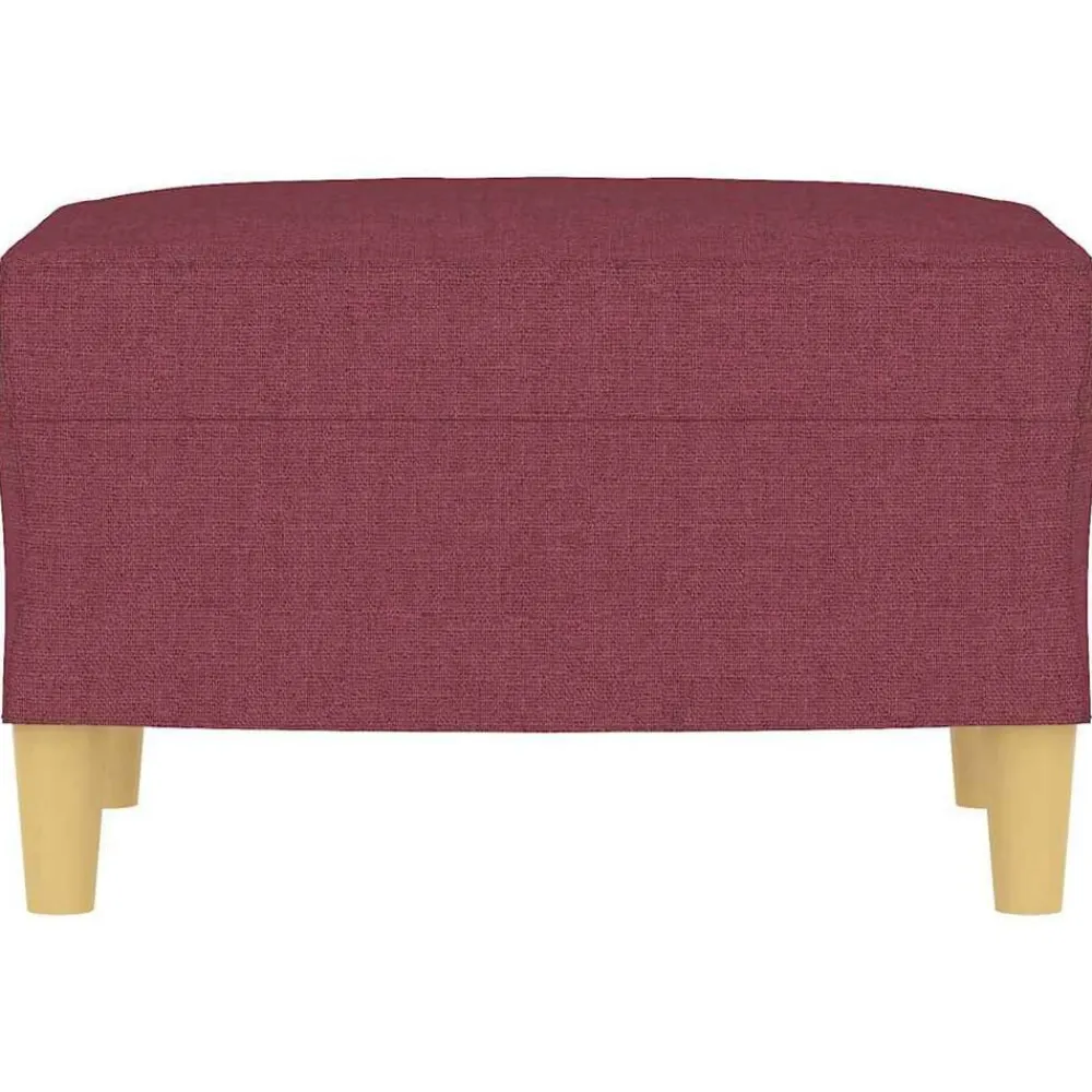 vidaXL Otomanas-Reposapiés de tela rojo tinto 60x50x41 cm