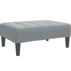 vidaXL Reposapiés de tela 77x55x31 cm Gris claro Online