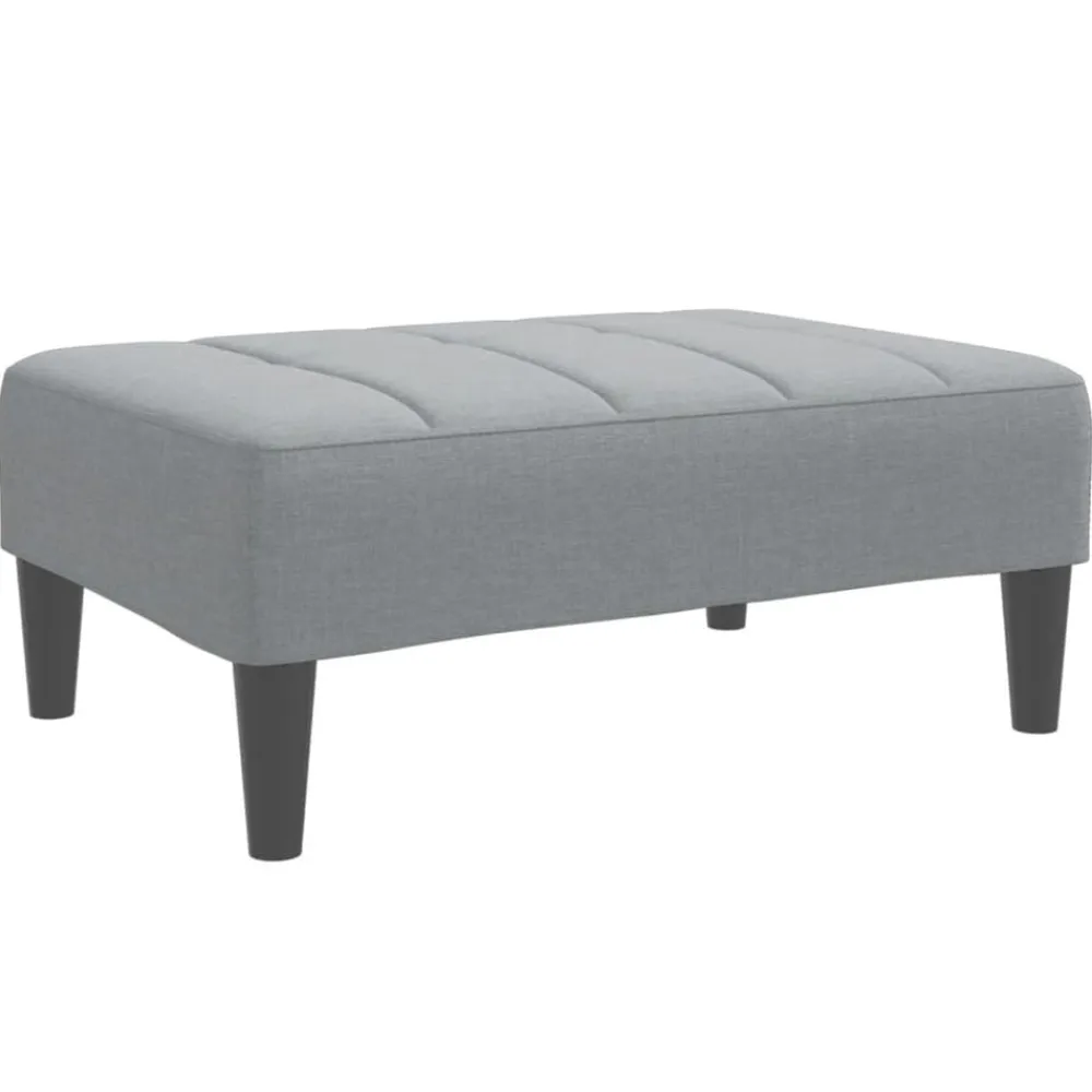 vidaXL Reposapiés de tela 77x55x31 cm Gris claro Online