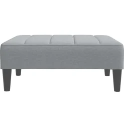 vidaXL Reposapiés de tela 77x55x31 cm Gris claro Online