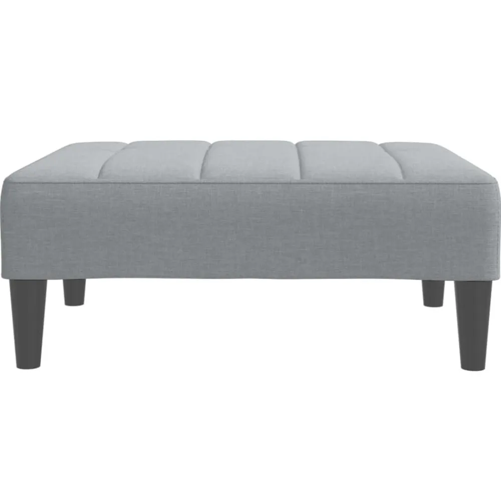 vidaXL Reposapiés de tela 77x55x31 cm Gris claro Online