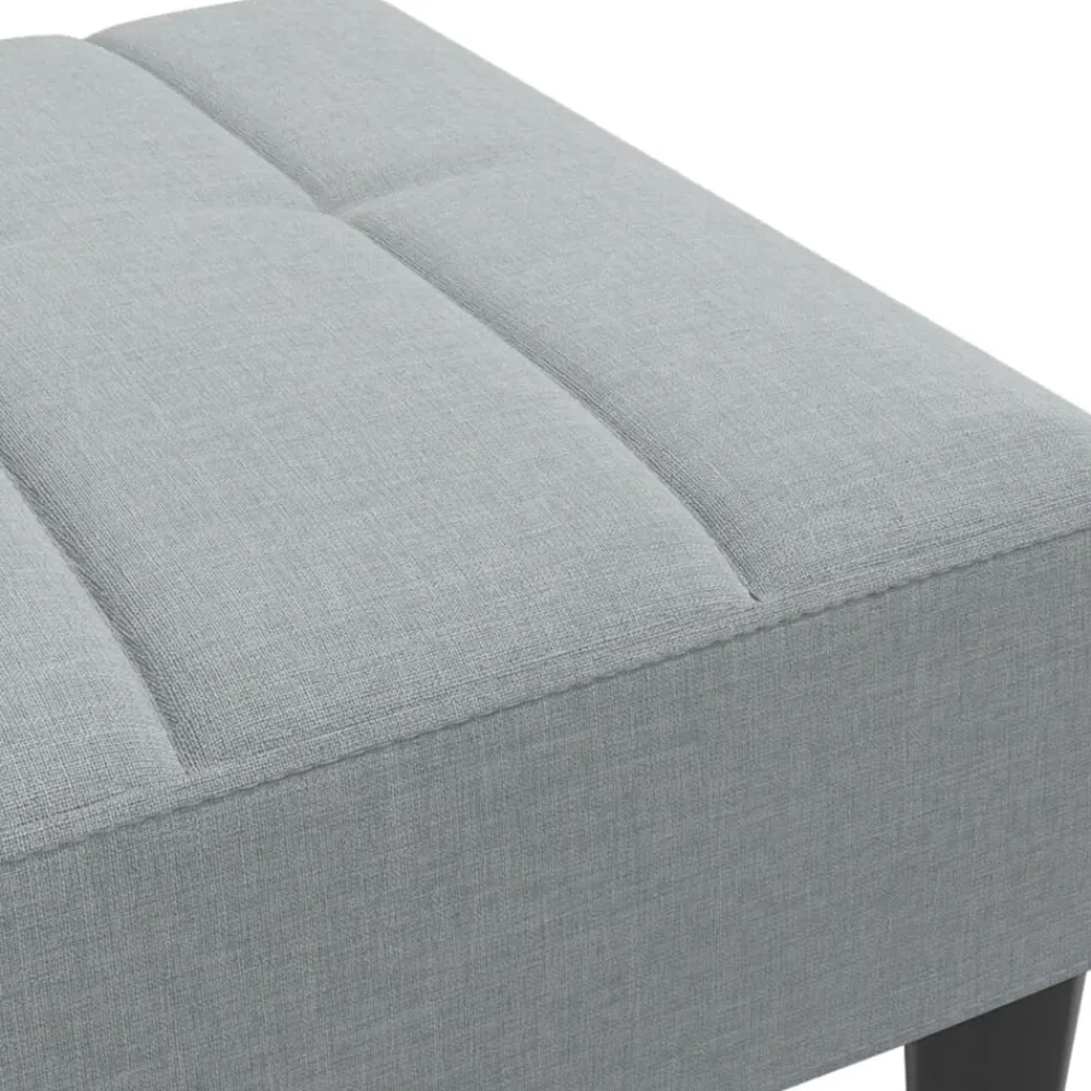 vidaXL Reposapiés de tela 77x55x31 cm Gris claro Online