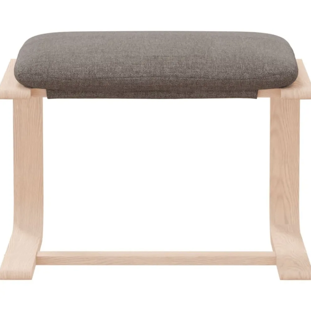 vidaXL Reposapiés de tela gris taupe 51x41x40 cm Taupé