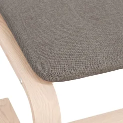 vidaXL Reposapiés de tela gris taupe 51x41x40 cm Taupé