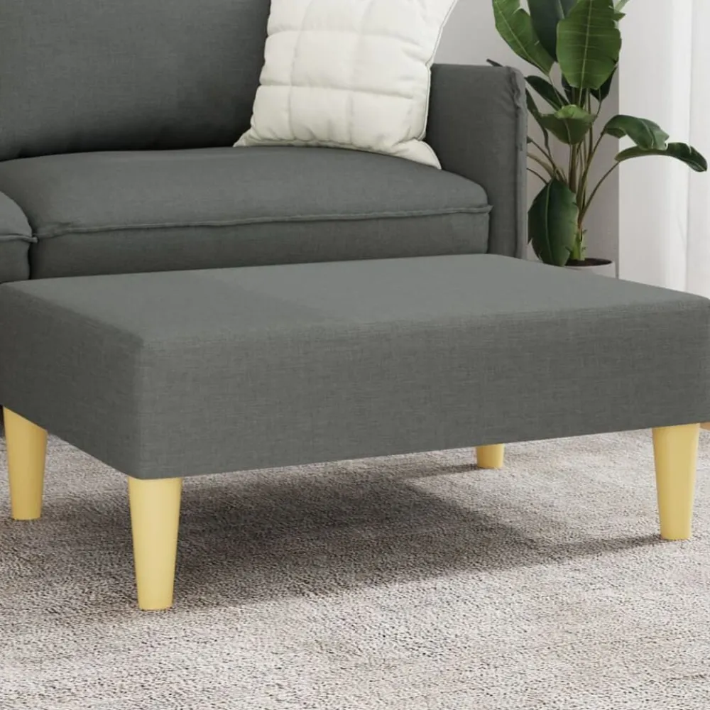 vidaXL Otomanas-Reposapiés de tela 77x55x31 cm
