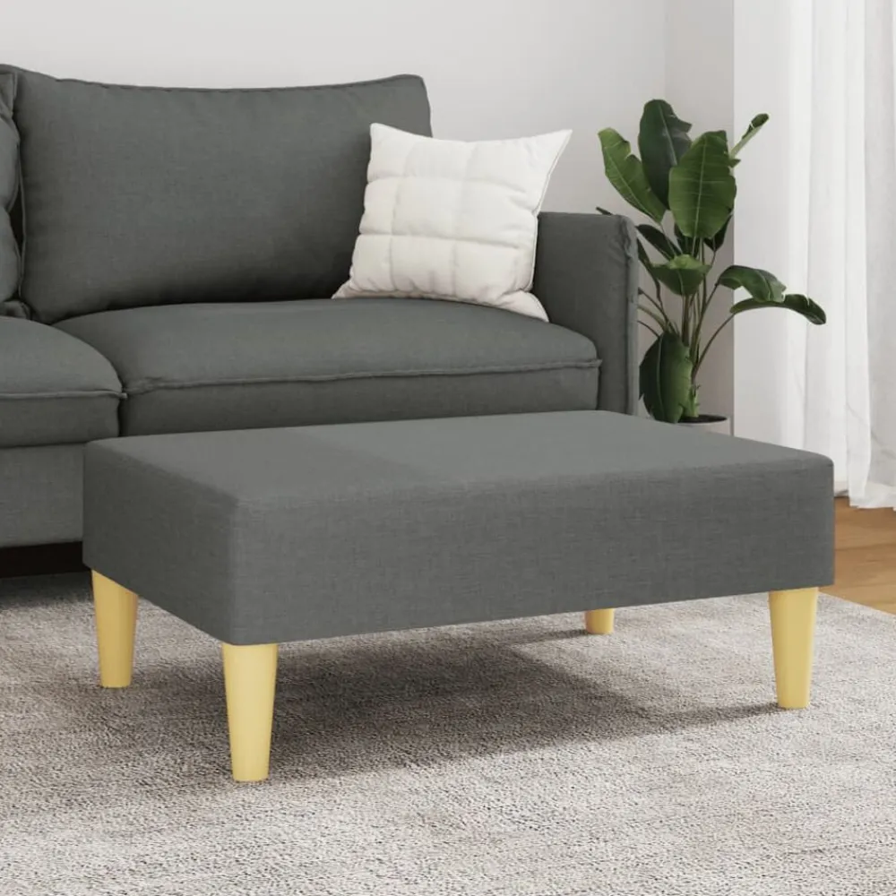 vidaXL Otomanas-Reposapiés de tela 77x55x31 cm