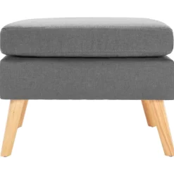 vidaXL Reposapiés de tela Gris claro