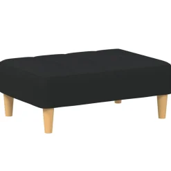 vidaXL Reposapiés de tela 77x55x31 cm Negro