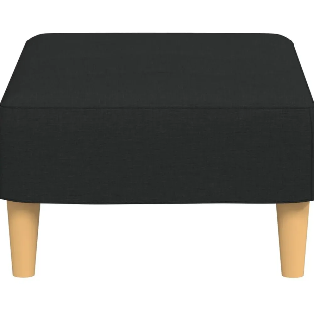 vidaXL Reposapiés de tela 77x55x31 cm Negro