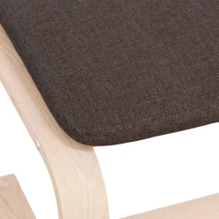 vidaXL Reposapiés de tela marrón oscuro 51x41x40 cm Marrón oscuro Outlet