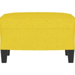 vidaXL Reposapiés de tela 60x50x41 cm Amarillo claro Sale