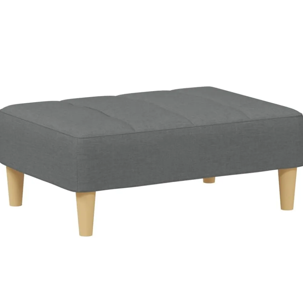vidaXL Otomanas-Reposapiés de tela 77x55x31 cm