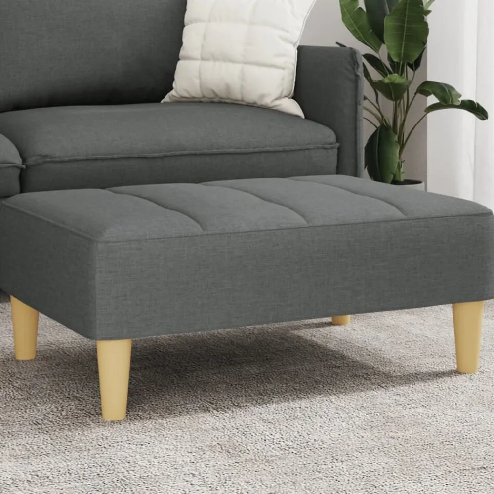 vidaXL Otomanas-Reposapiés de tela 77x55x31 cm