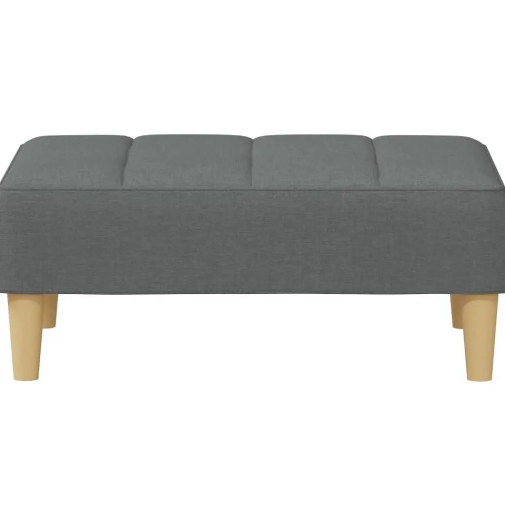 vidaXL Otomanas-Reposapiés de tela 77x55x31 cm