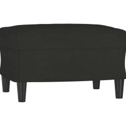 vidaXL Reposapiés de tela 60x50x41 cm Negro Sale
