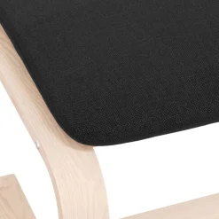 vidaXL Reposapiés de tela negro 51x41x40 cm Negro y marrón Online