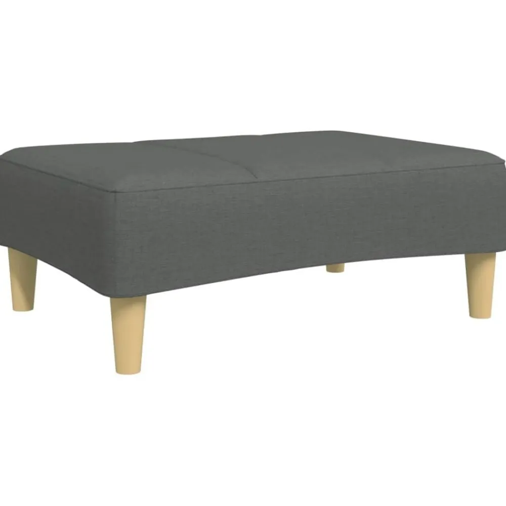 vidaXL Reposapiés de tela 77x55x31 cm Gris oscuro Online