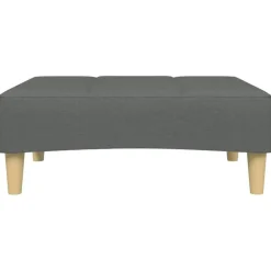 vidaXL Reposapiés de tela 77x55x31 cm Gris oscuro Online