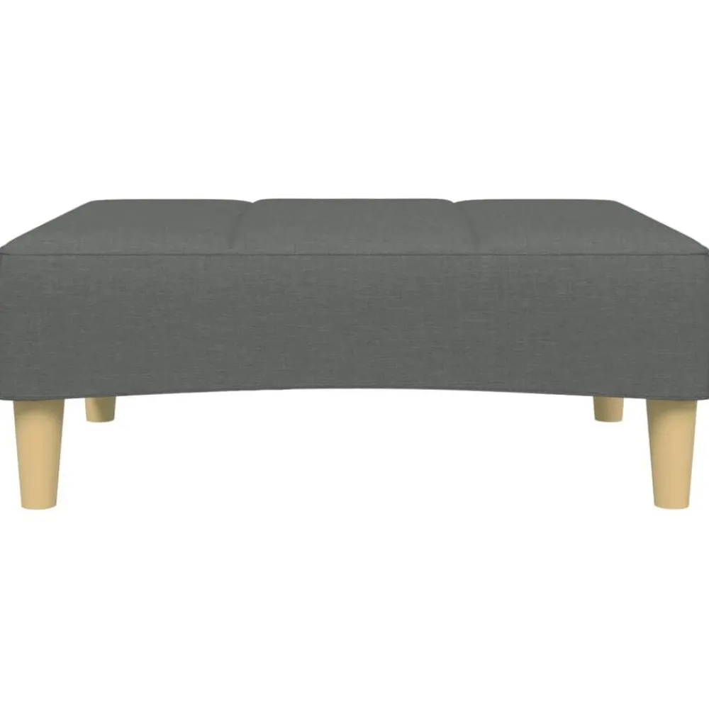 vidaXL Reposapiés de tela 77x55x31 cm Gris oscuro Online
