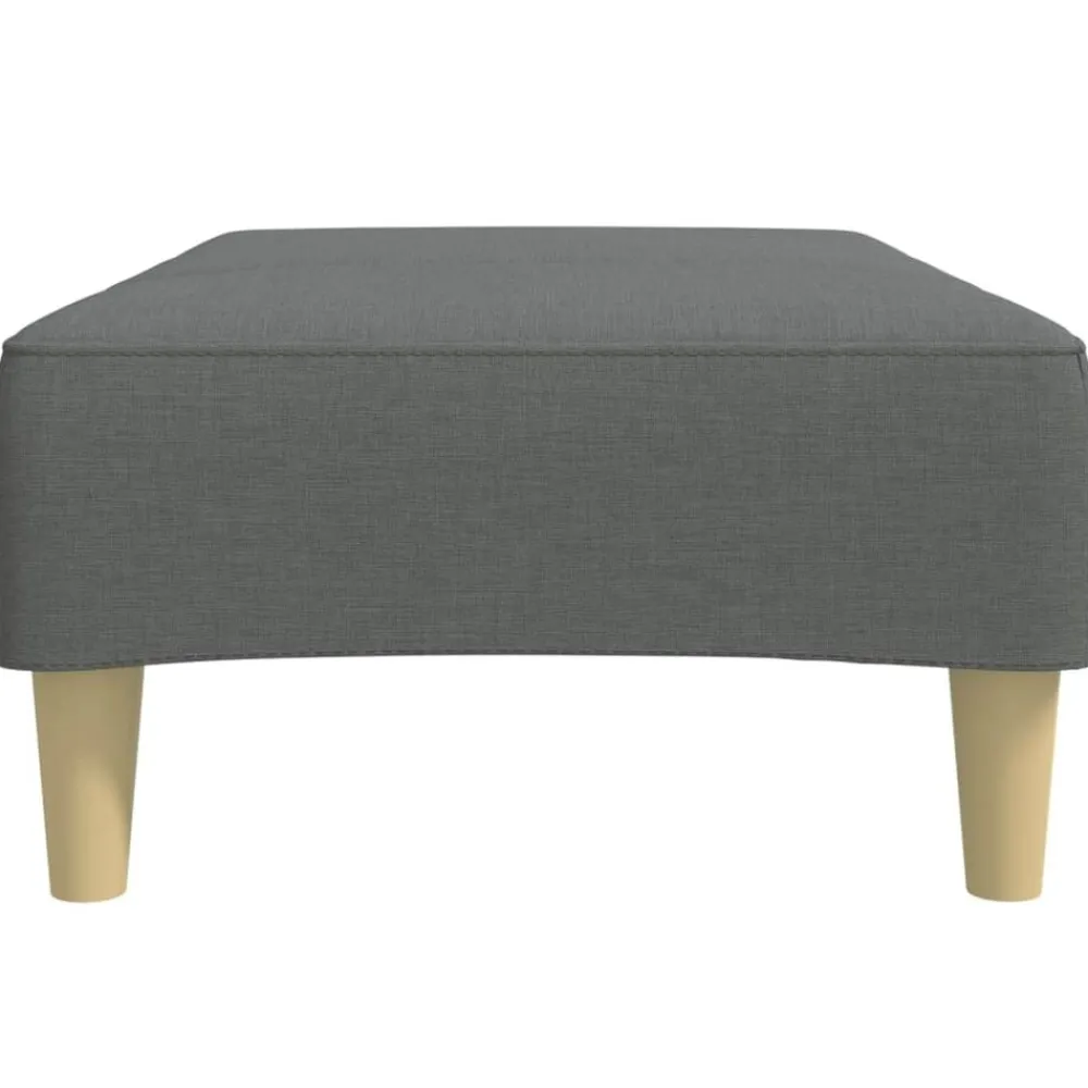 vidaXL Reposapiés de tela 77x55x31 cm Gris oscuro Online