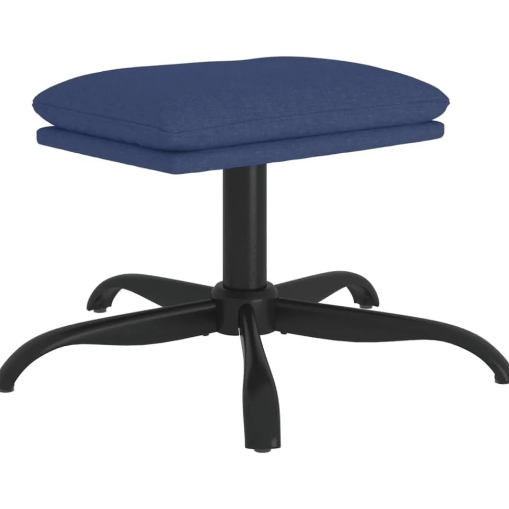 vidaXL Reposapiés de tela 60x60x36 cm Azul Outlet
